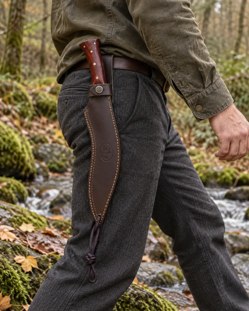 Muela Kukri Bois de Rose 26 — détail en plein air 3