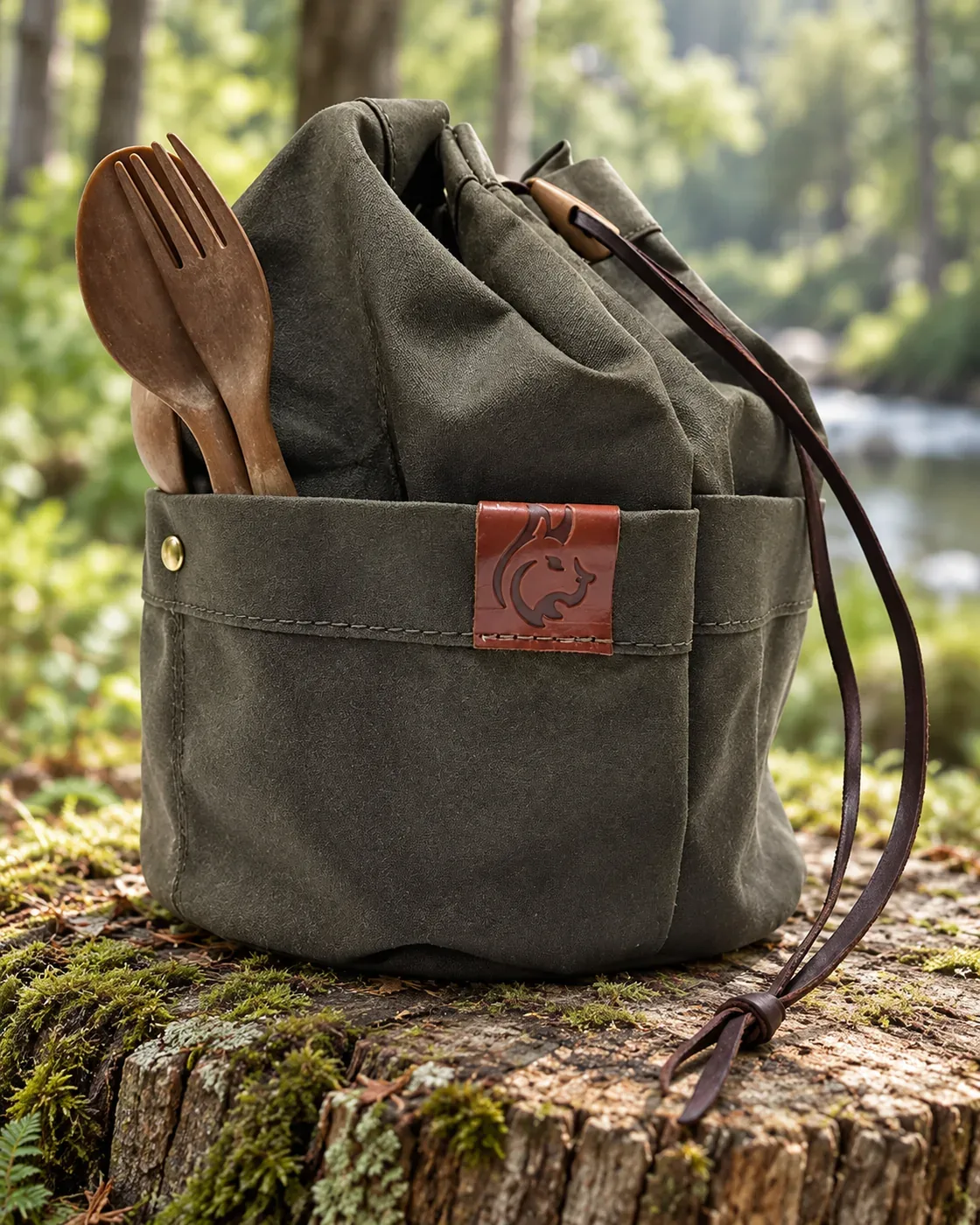 Oilskin-Tasche für Campingkochtöpfe