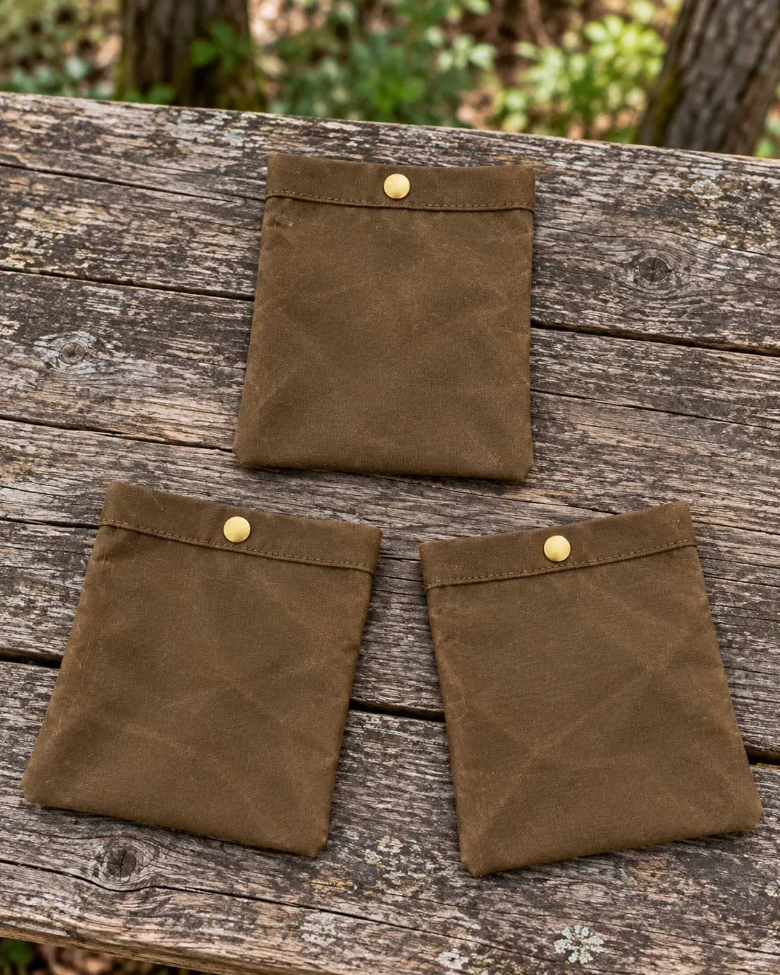 Pochettes de rangement en toile cirée — Lot de 3