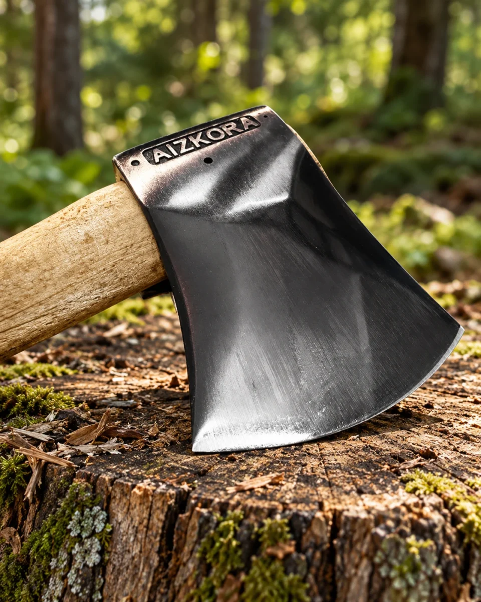 Jauregi Racing Axe forged head and maker marking detail