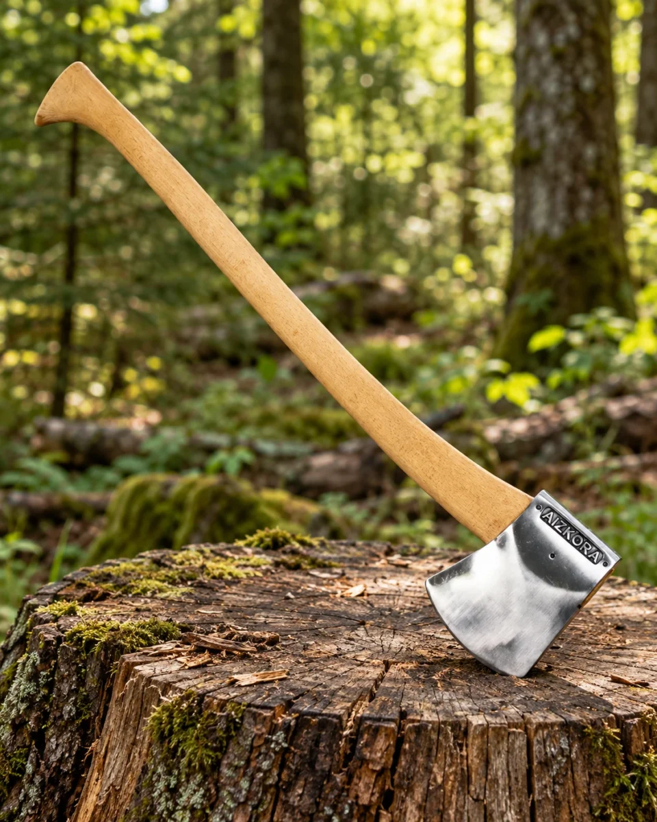 Reverse view of the Jauregi Racing Axe head and handle