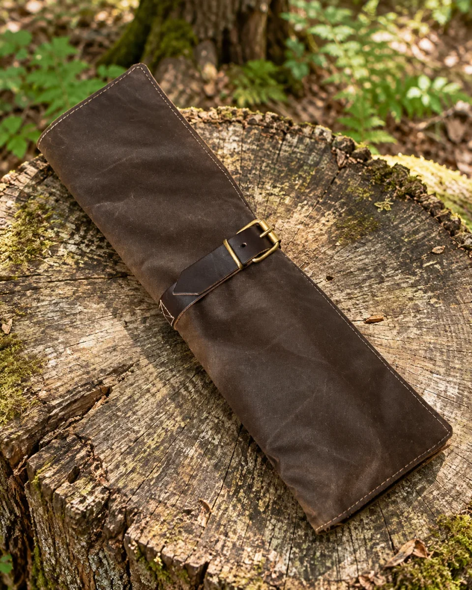Waxed Canvas Chef Knife Roll