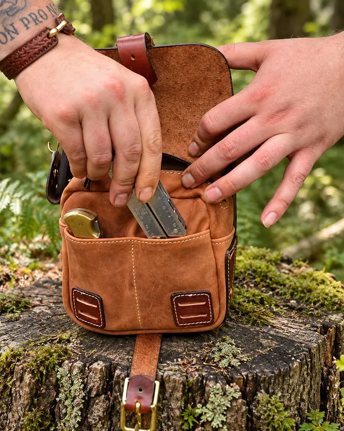 Gürteltasche aus Leder