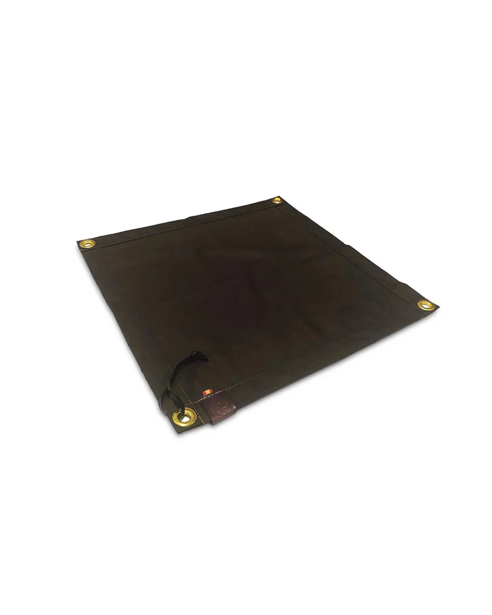 Brown oilskin camp mat without a wool lining
