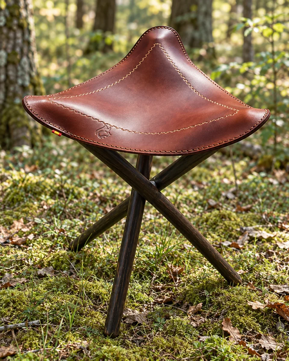 Leather Camp Stool Seat