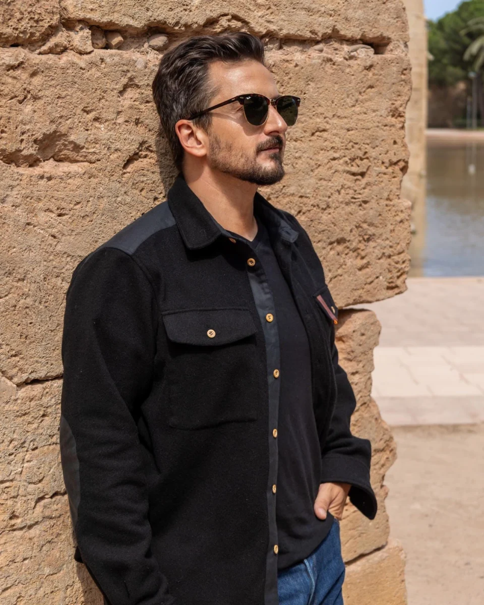 Sobrecamisa de lana Heritage — detalle 4