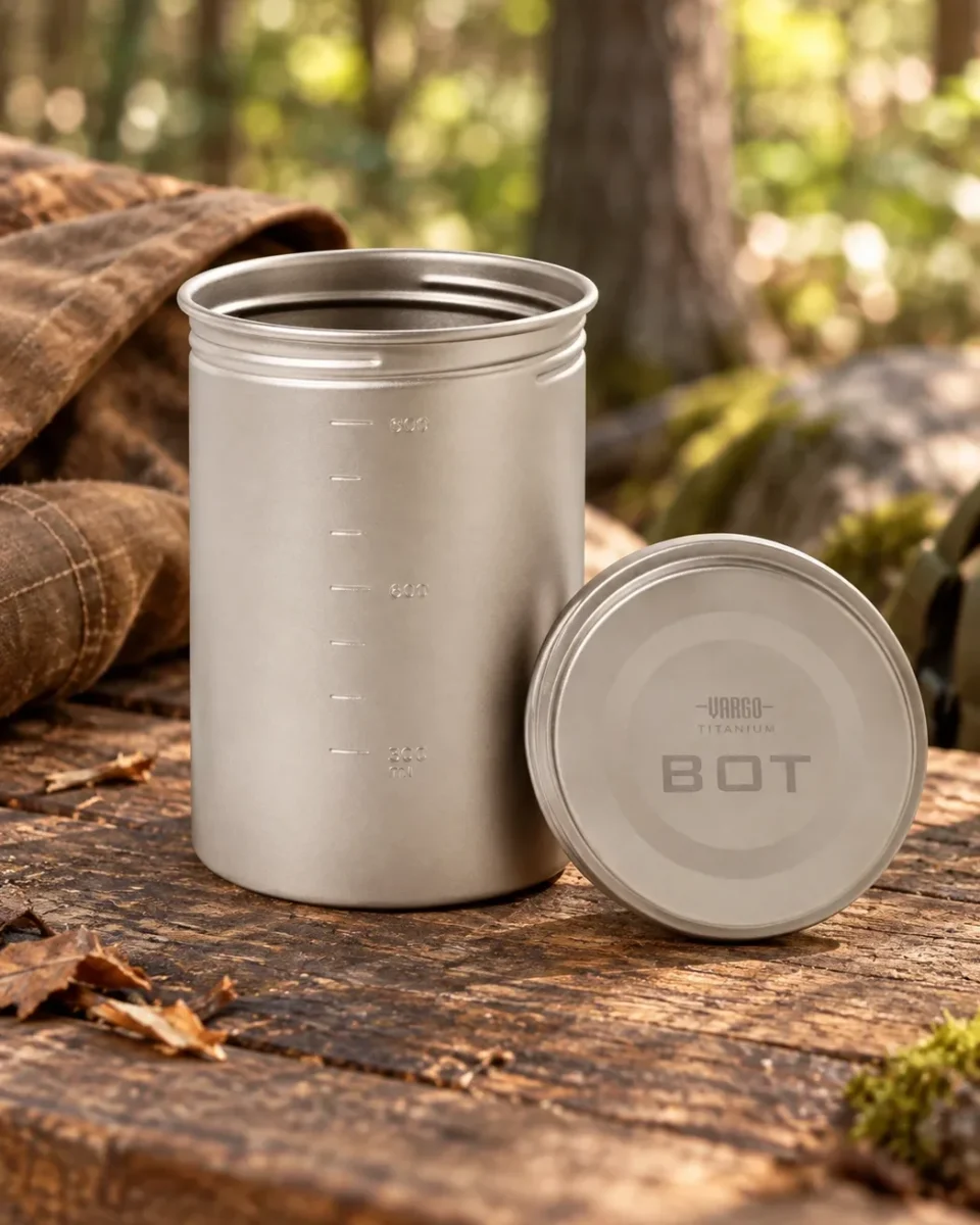Vargo Titanium BOT Bottle Pot 1L - Camp setup