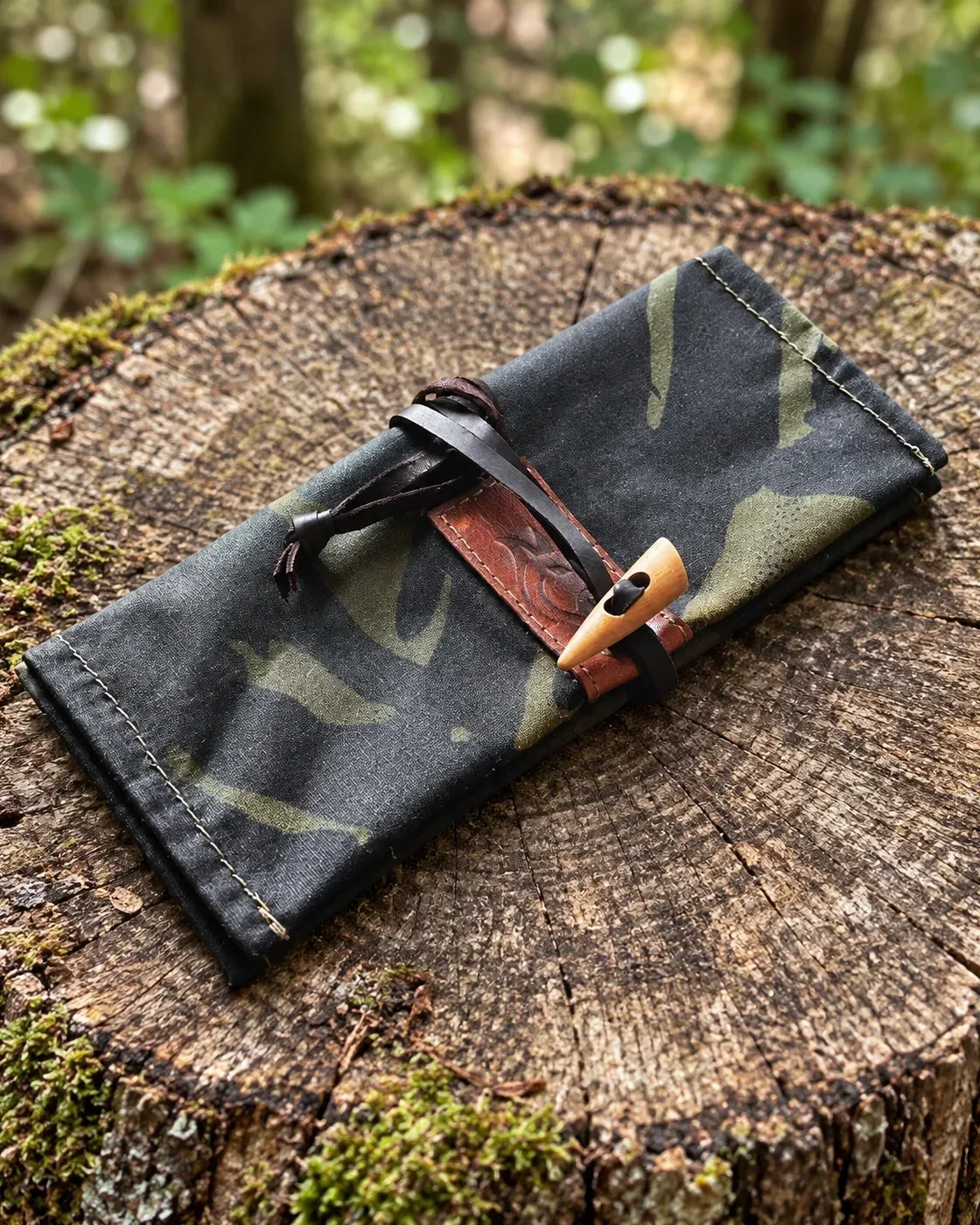 Waxed Canvas Roll-Up Pouch